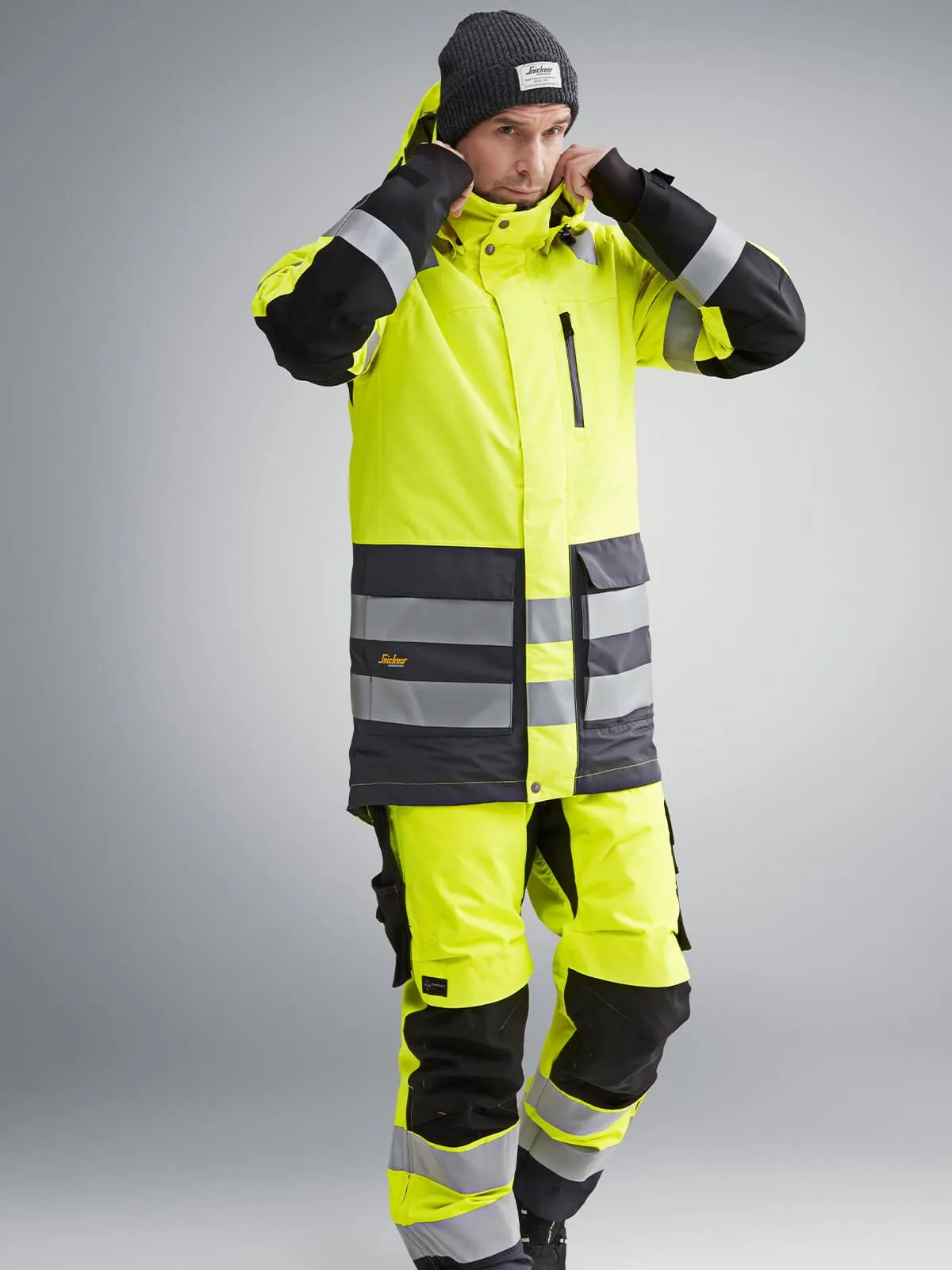 1830&#x20;High&#x20;Vis&#x20;Work&#x20;Jacket&#x20;Waterproof&#x20;AllroundWork&#x20;-&#x20;Snickers