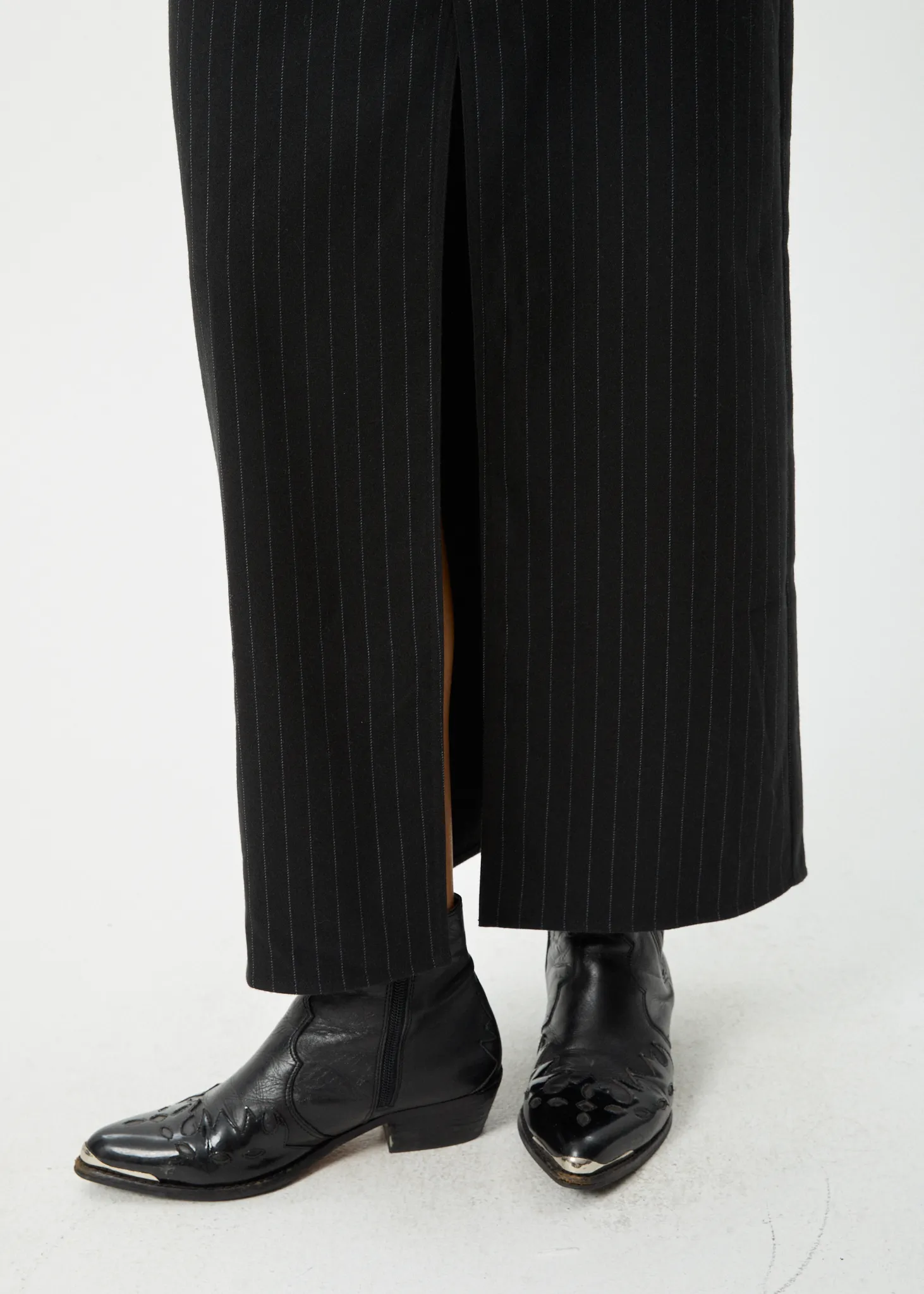 AFENDS Womens Business - Split Maxi Skirt - Black