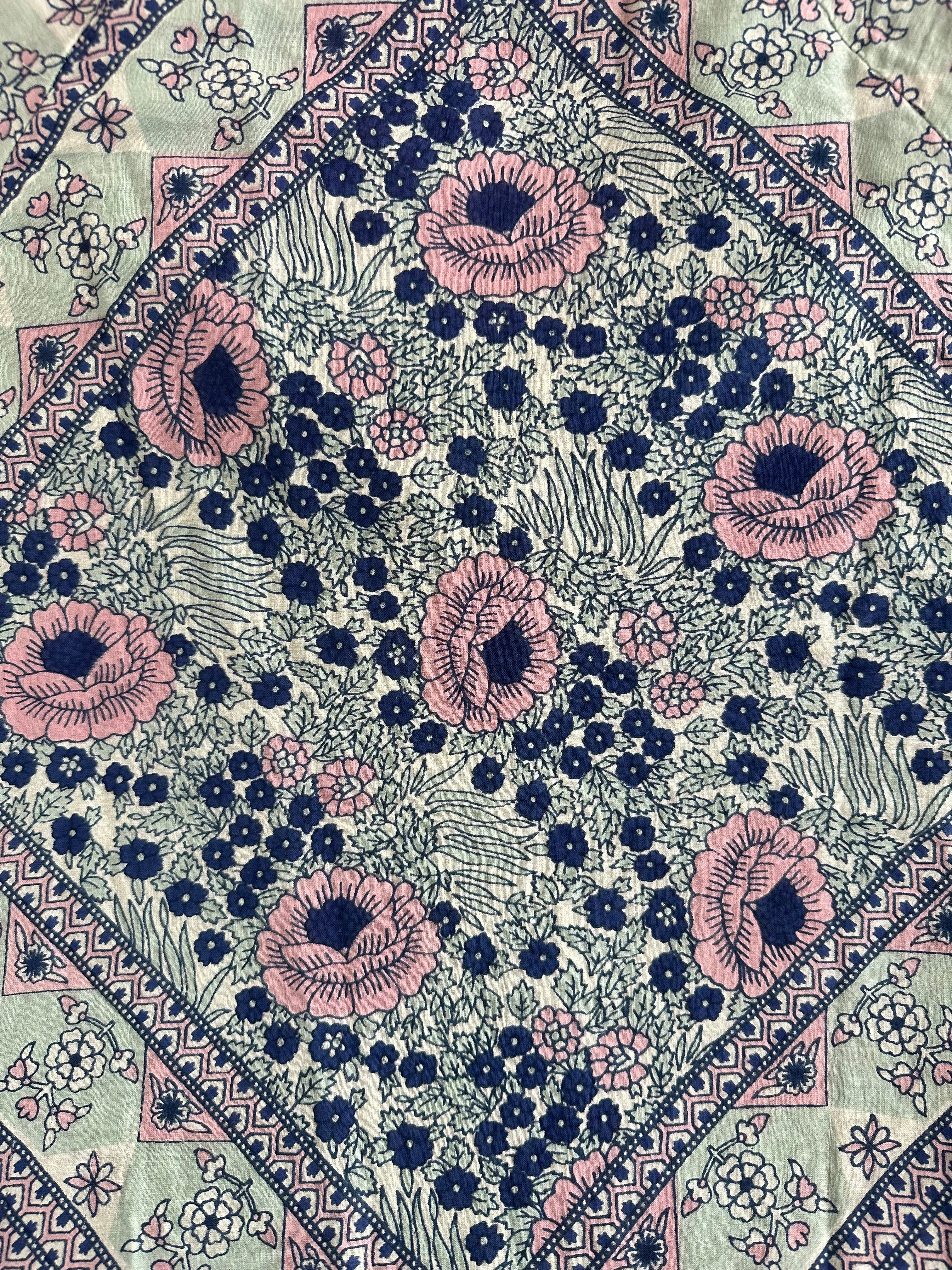 Audrey Printed Maxi Skirt Blue