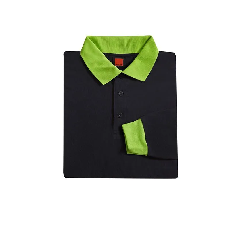 Basic Jersey Unisex Long Sleeve Polo T-shirt