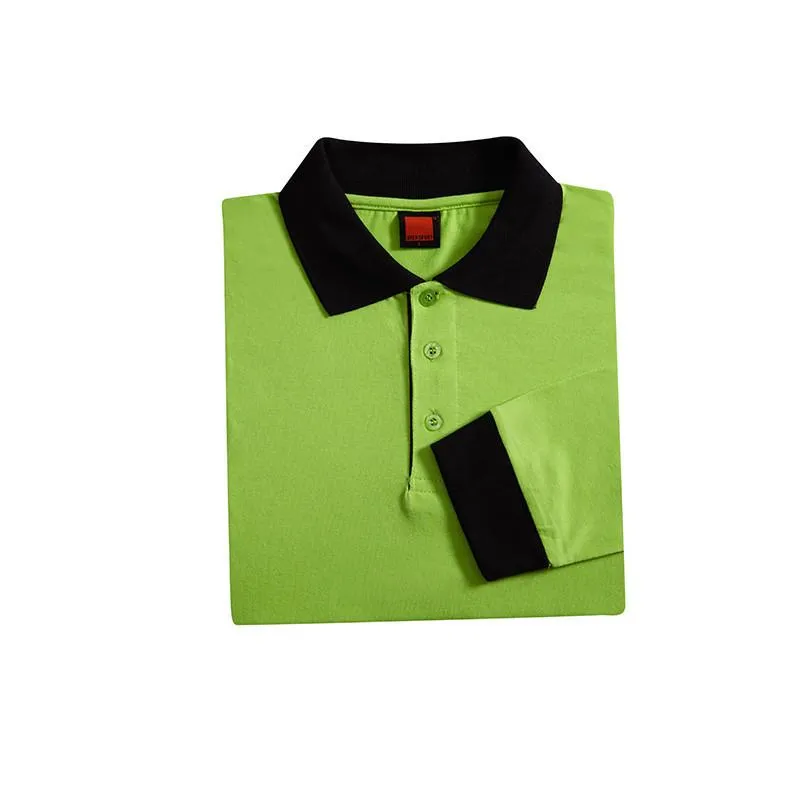 Basic Jersey Unisex Long Sleeve Polo T-shirt