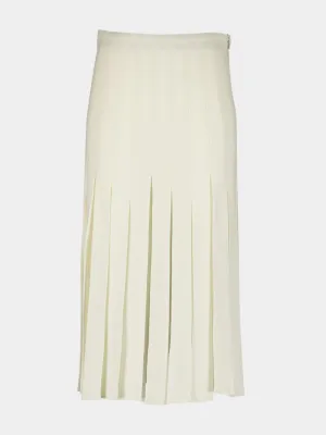 Binka Pleated Virgin Wool Skirt