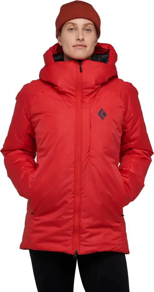 Black Diamond Women&#x27;s Belay Parka Coral Red | Buy Black Diamond Women&#x27;s Belay Parka Coral Red here | Outnorth