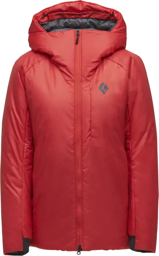 Black Diamond Women&#x27;s Belay Parka Coral Red | Buy Black Diamond Women&#x27;s Belay Parka Coral Red here | Outnorth