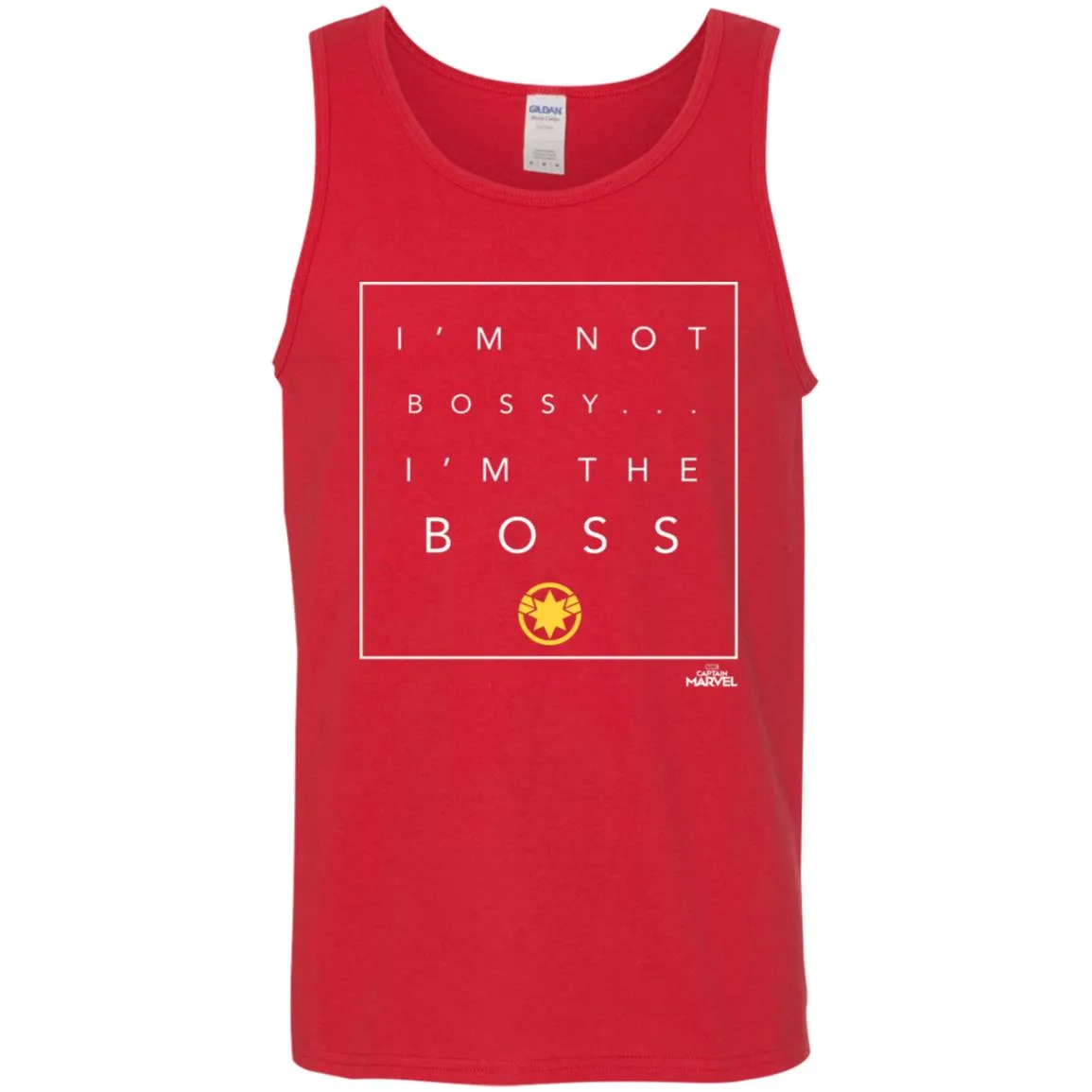 Captain Marvel Not Bossy I'm The Boss Men Cotton Tank