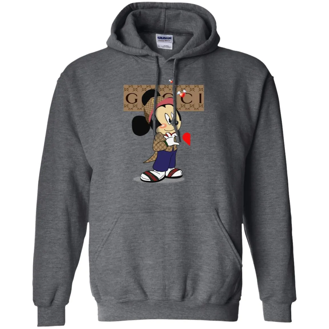 Couple Gucci Mickey Tshirt Valentine's Day Pullover Hoodie Sweatshirt