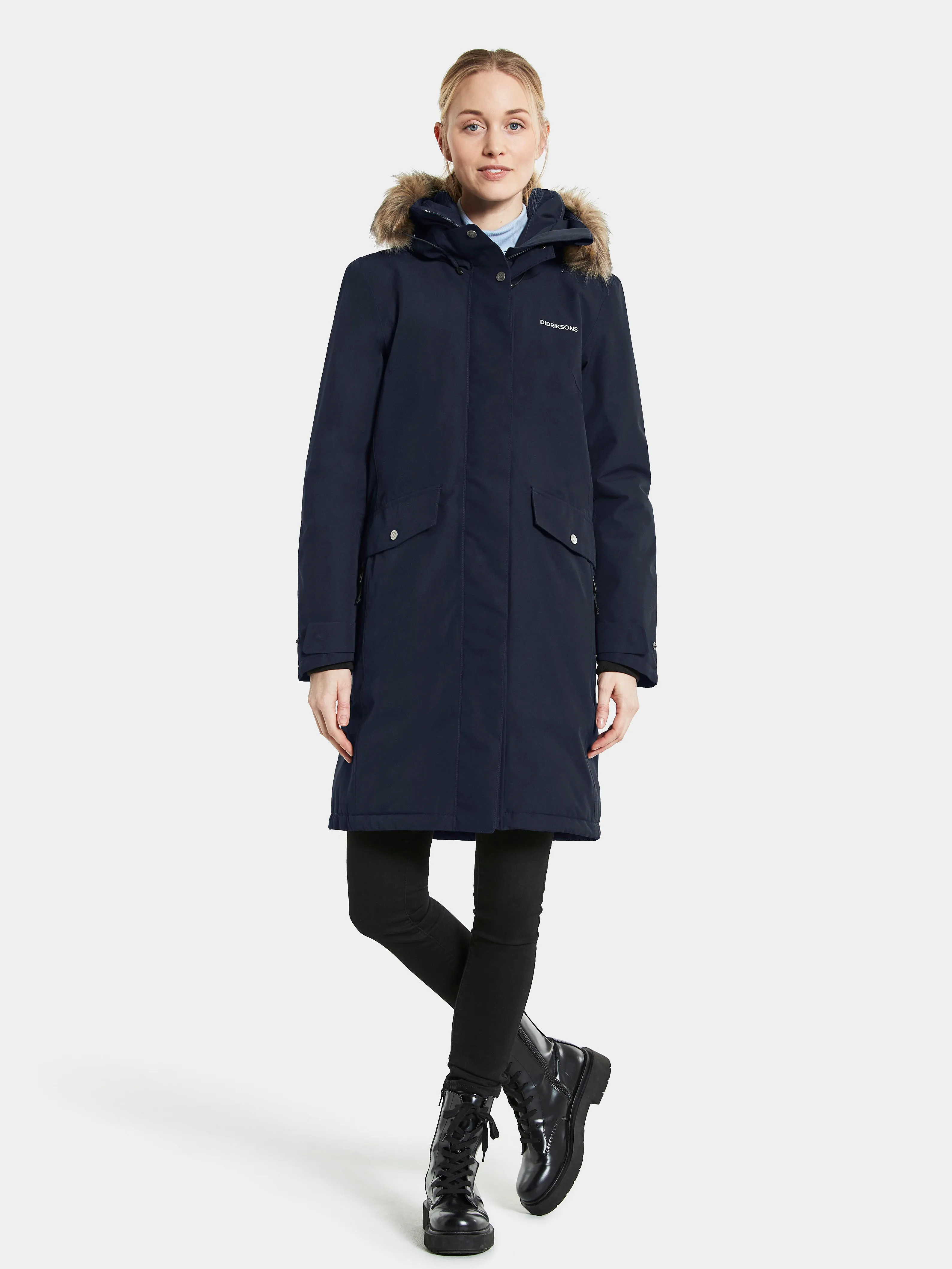 Didriksons Women&#x27;s Erika Parka 3 Dark Night Blue | Buy Didriksons Women&#x27;s Erika Parka 3 Dark Night Blue here | Outnorth