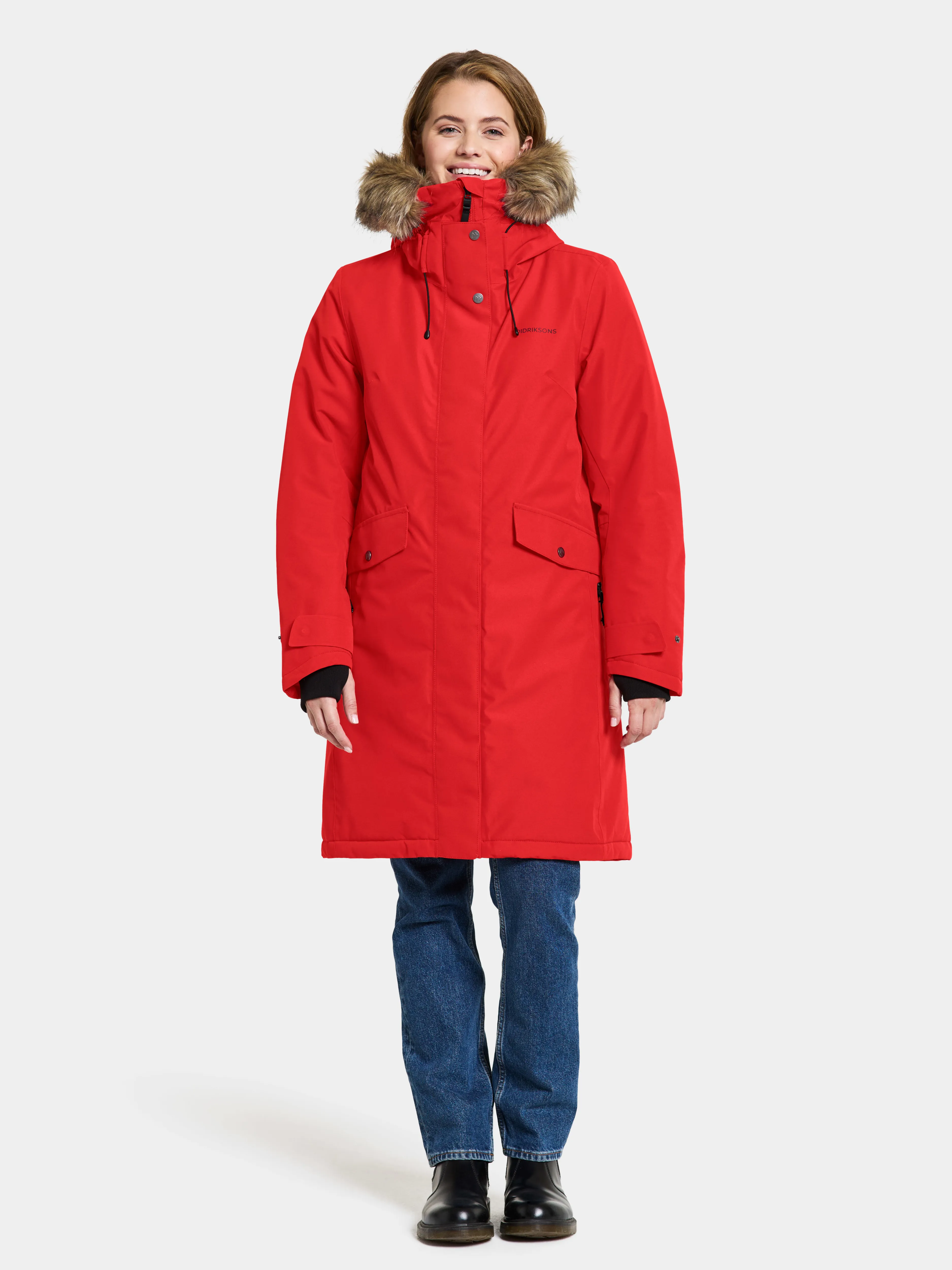 Didriksons Women&#x27;s Erika Parka 3 Pomme Red | Buy Didriksons Women&#x27;s Erika Parka 3 Pomme Red here | Outnorth