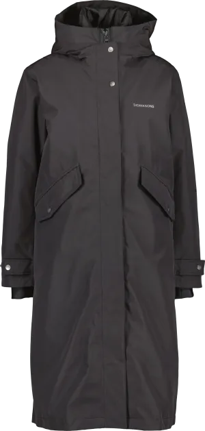 Didriksons Women&#x27;s Mia Parka Long Black | Buy Didriksons Women&#x27;s Mia Parka Long Black here | Outnorth