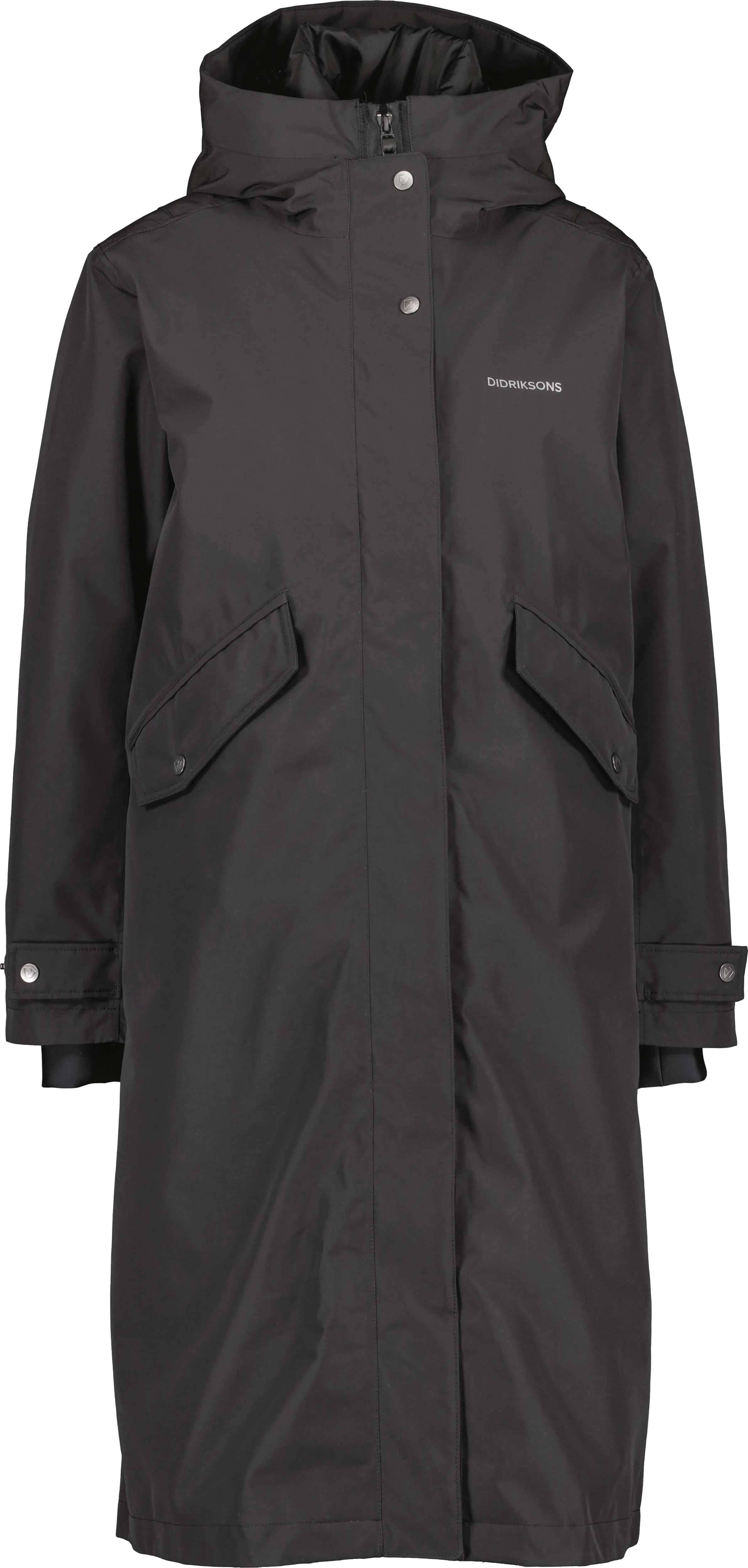 Didriksons Women&#x27;s Mia Parka Long Black | Buy Didriksons Women&#x27;s Mia Parka Long Black here | Outnorth