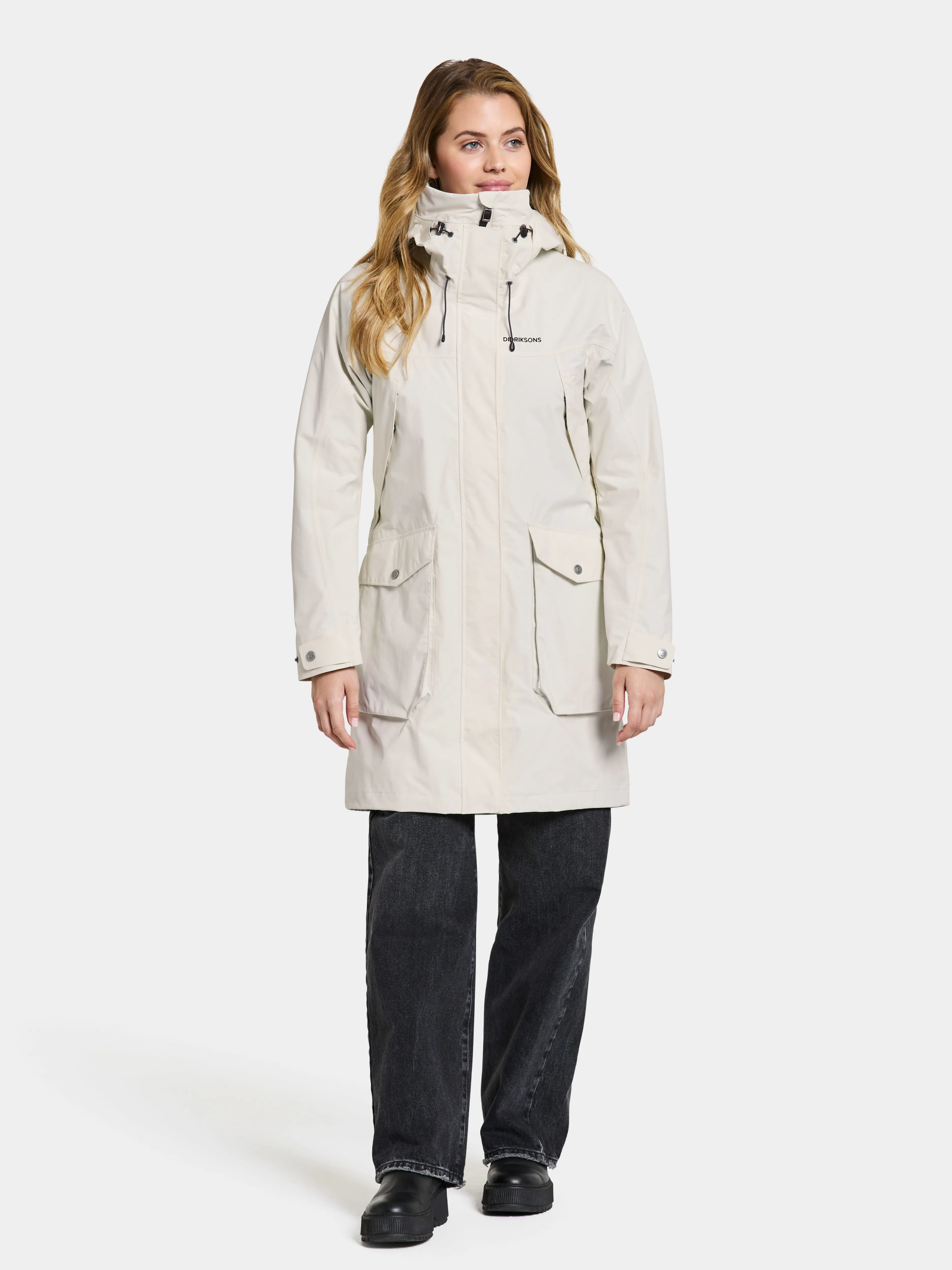 Didriksons Women&#x27;s Thelma Parka 10 White Foam | Buy Didriksons Women&#x27;s Thelma Parka 10 White Foam here | Outnorth
