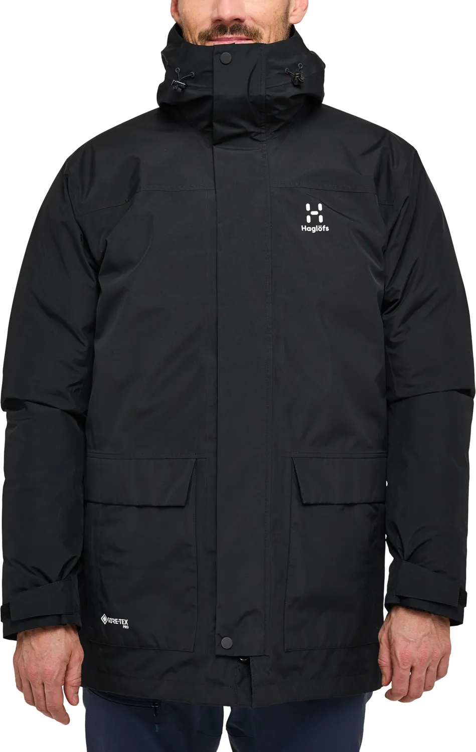 Haglöfs Men&#x27;s Asp 3-in-1 GORE-TEX Parka True Black | Buy Haglöfs Men&#x27;s Asp 3-in-1 GORE-TEX Parka True Black here | Outnorth