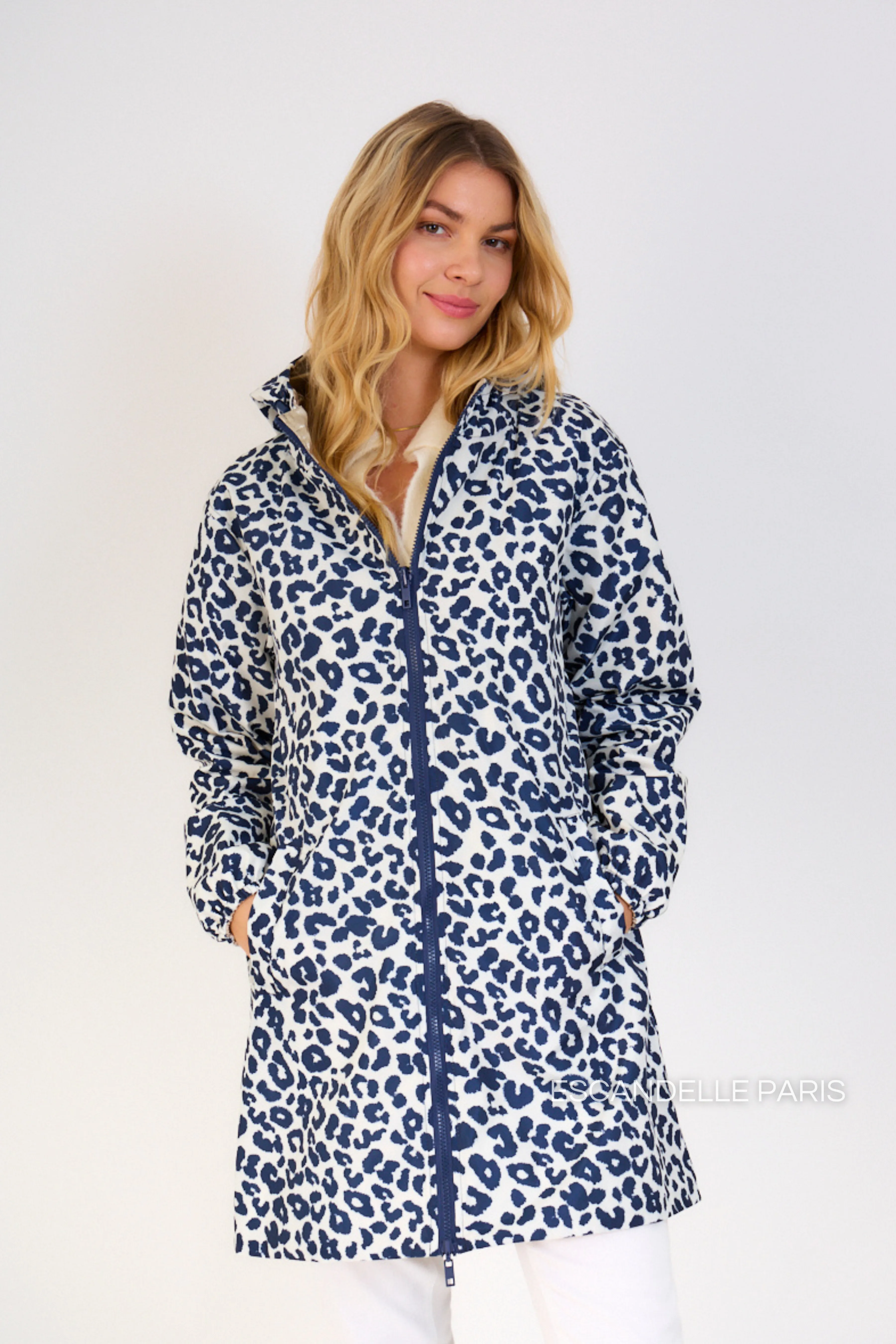JORDIE - Parka imperméable réversible motifs léopard