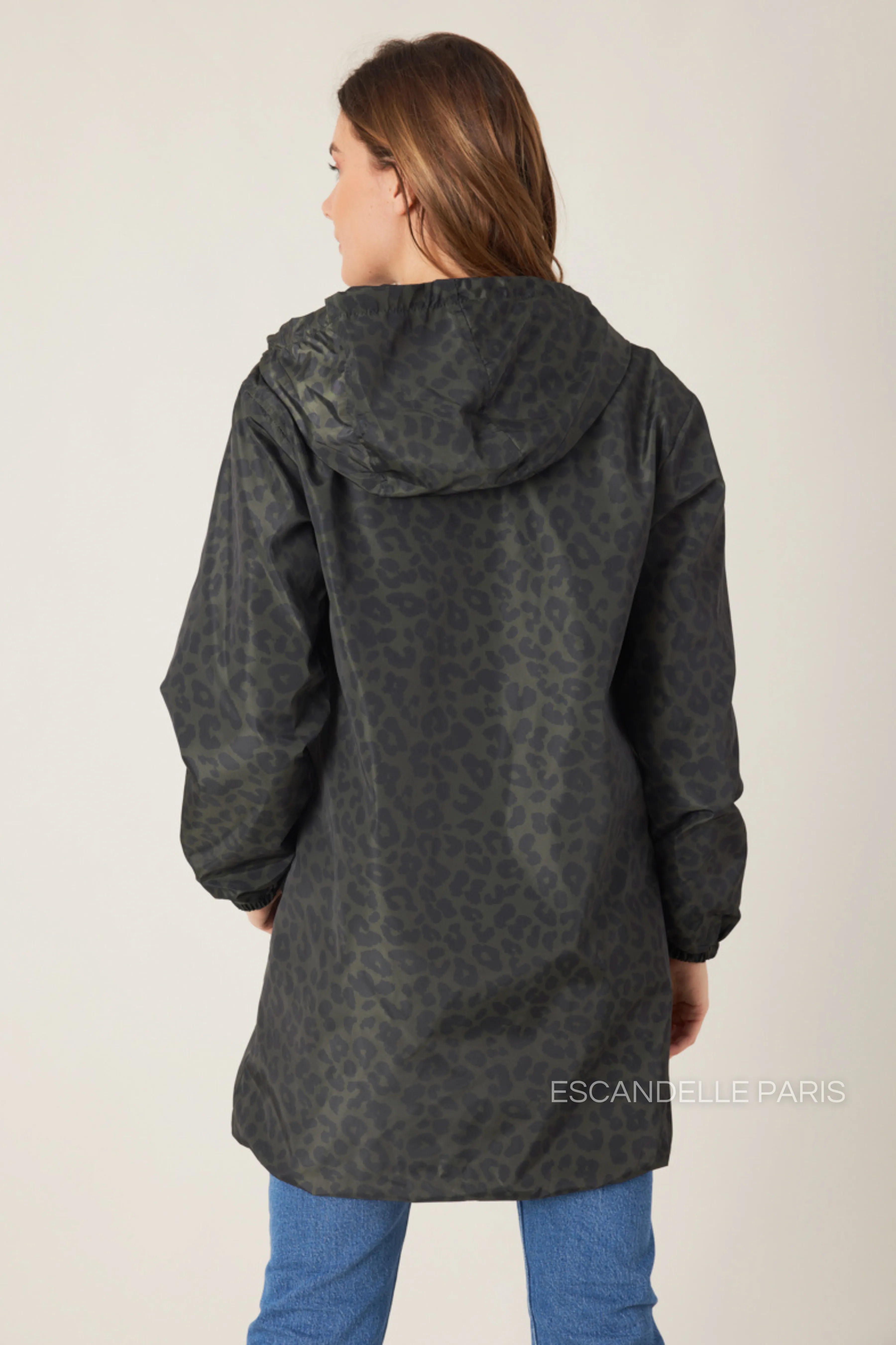 JORDIE - Parka imperméable réversible motifs léopard