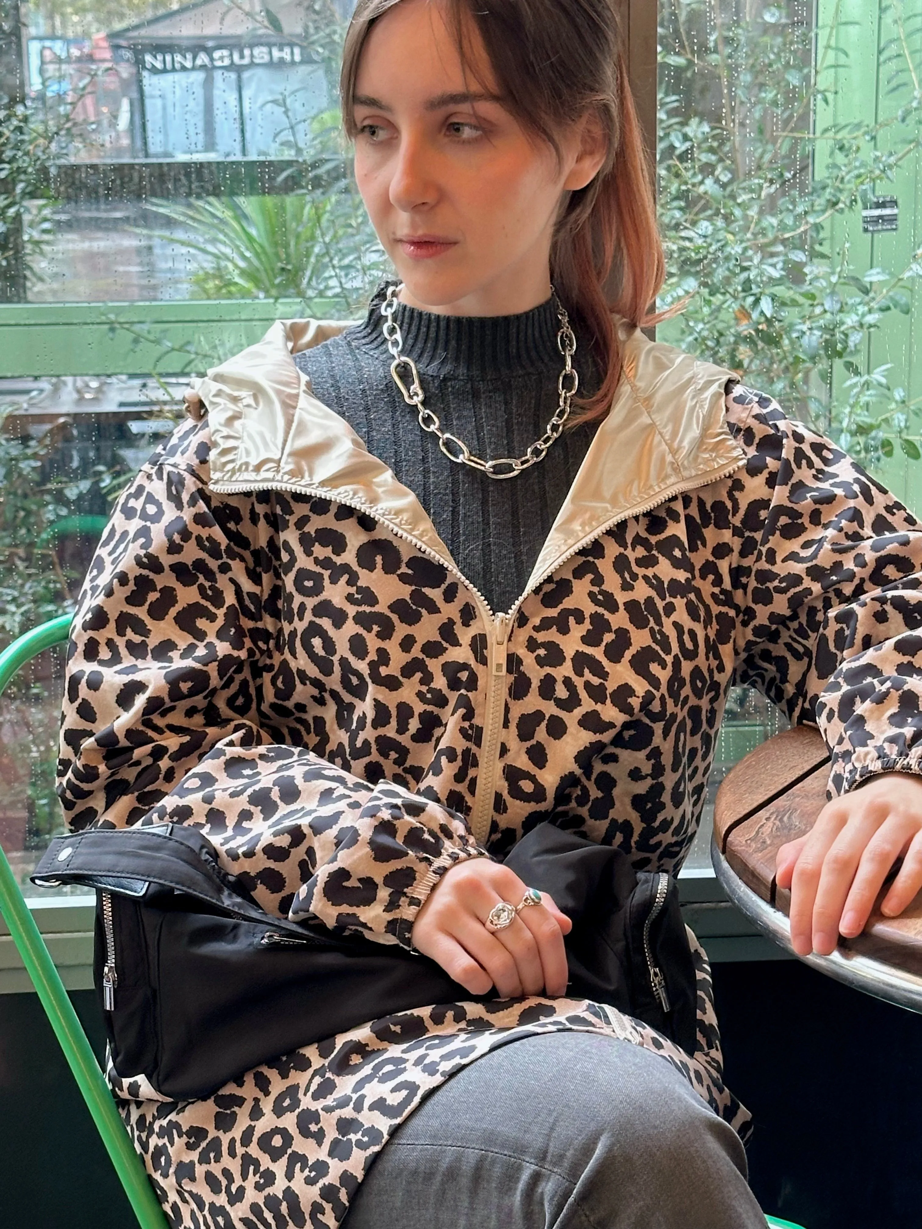 JORDIE - Parka imperméable réversible motifs léopard