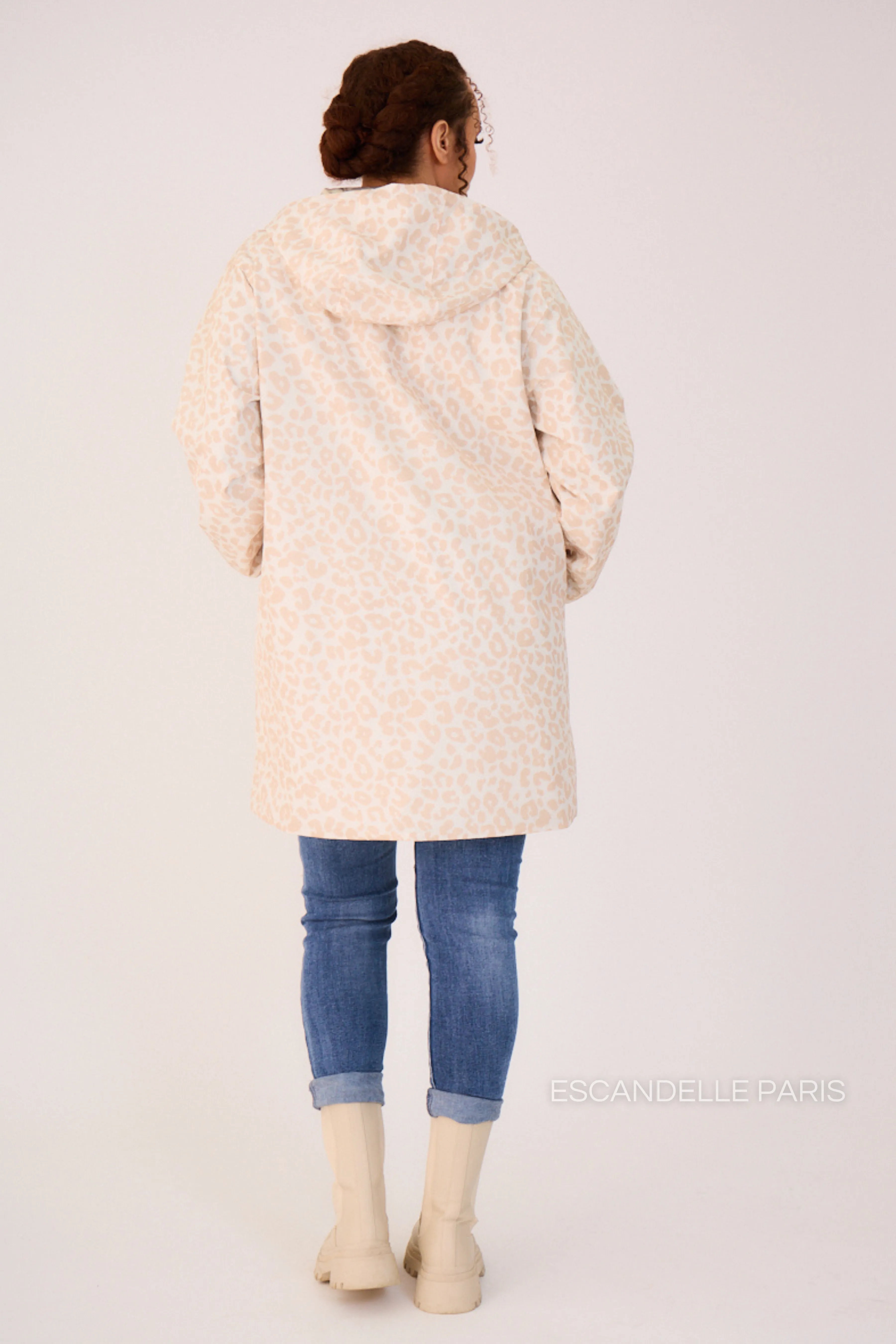 JORDIE - Parka imperméable réversible motifs léopard