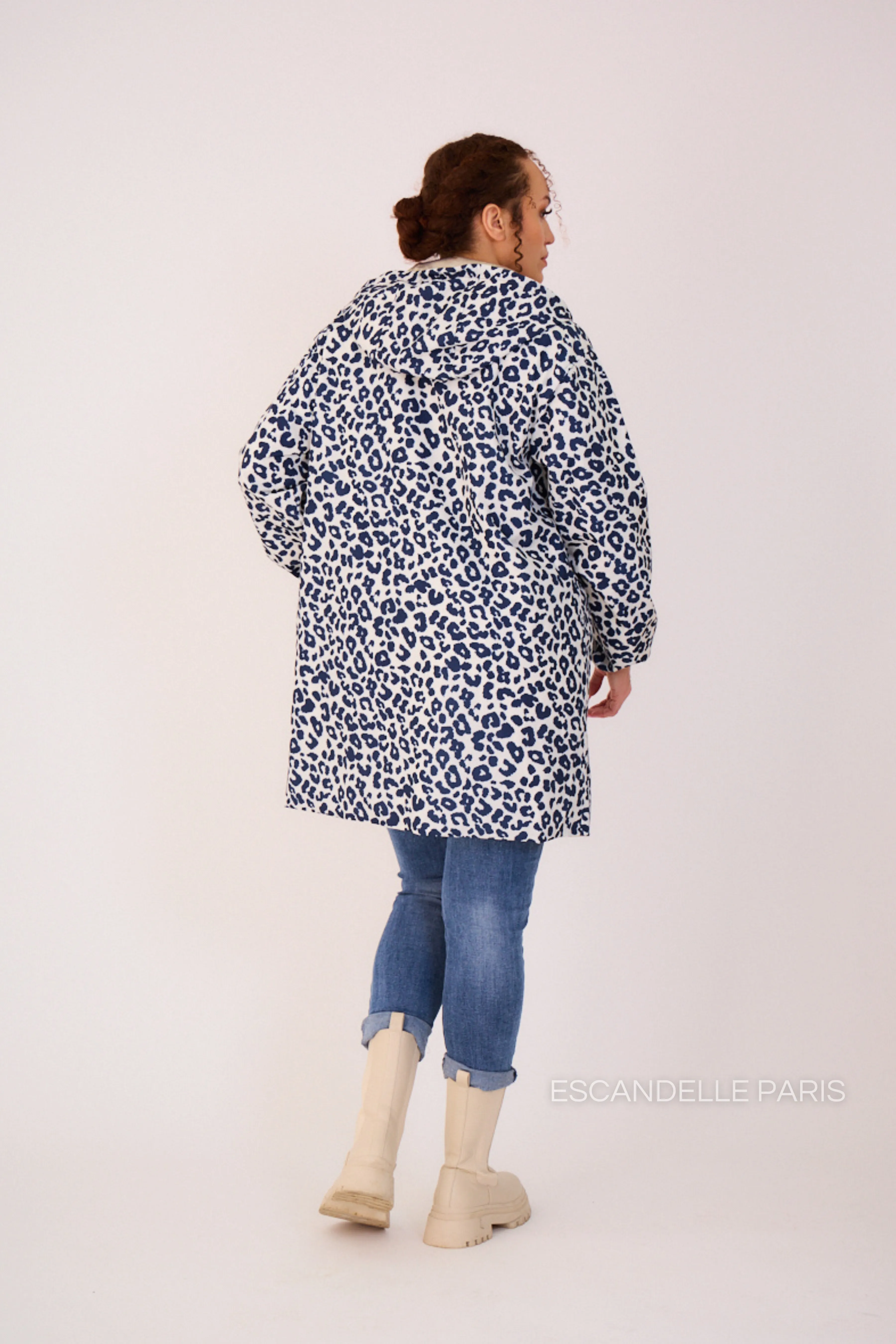 JORDIE - Parka imperméable réversible motifs léopard