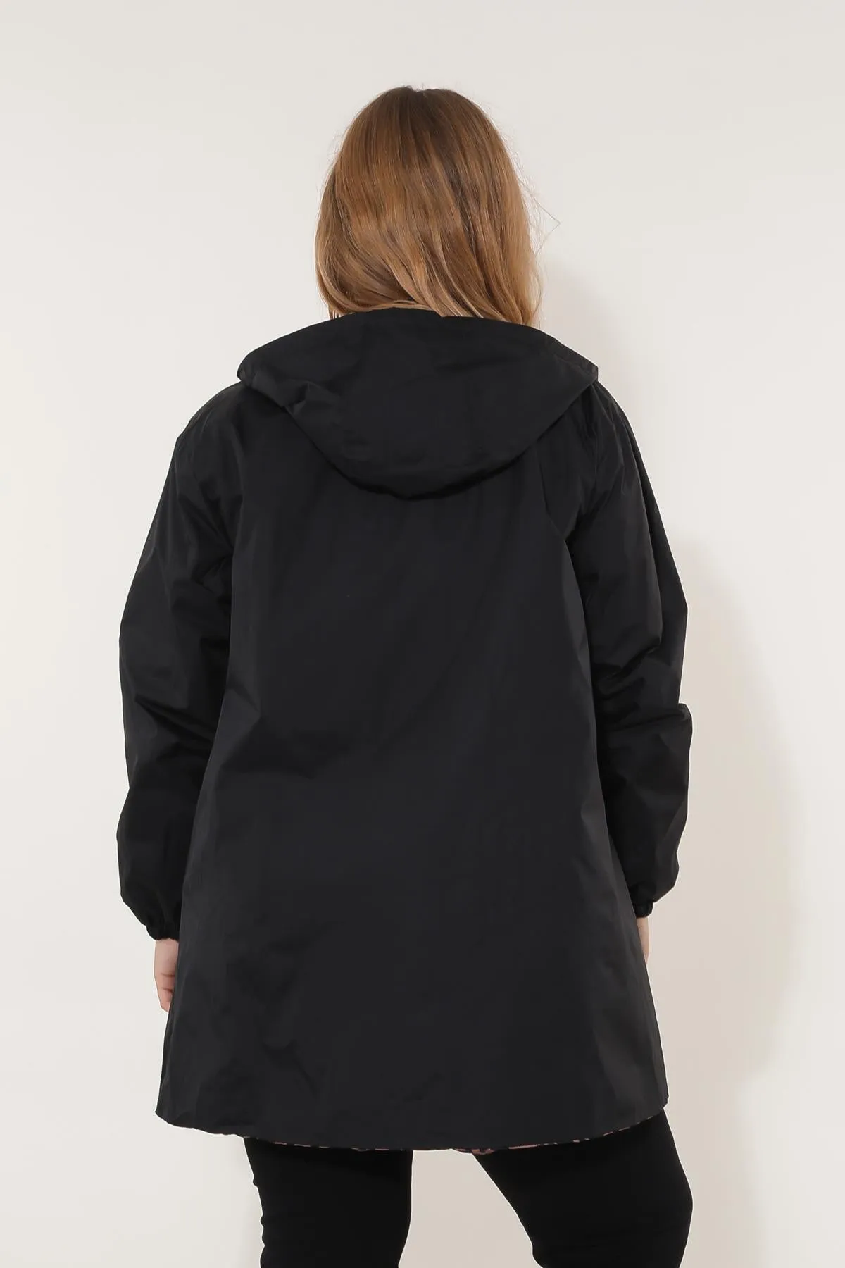 JORDIE - Parka imperméable réversible motifs léopard