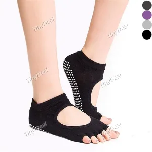 Ladies Five Toe Open Socks Cotton Breathable YOGA Socks Sports Socks Anti-slip Socks For Women & Girl