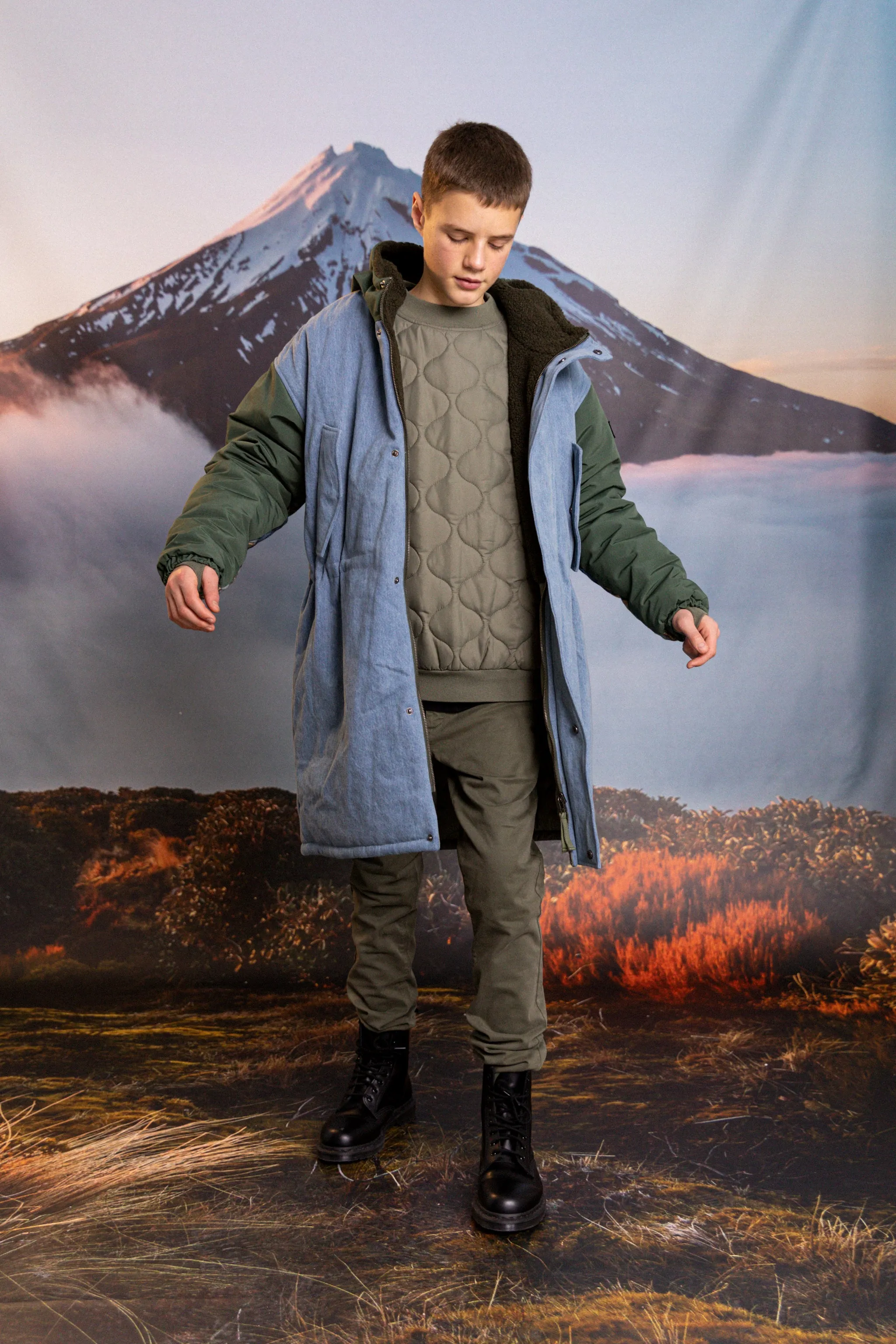 LAW Blue Denim - Reversible Hooded Parka