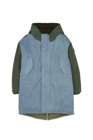 LAW Blue Denim - Reversible Hooded Parka