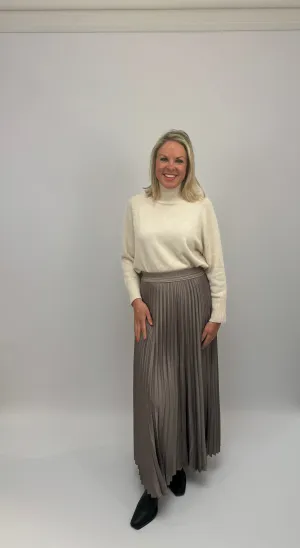 MARELLA Taupe Pleated Skirt