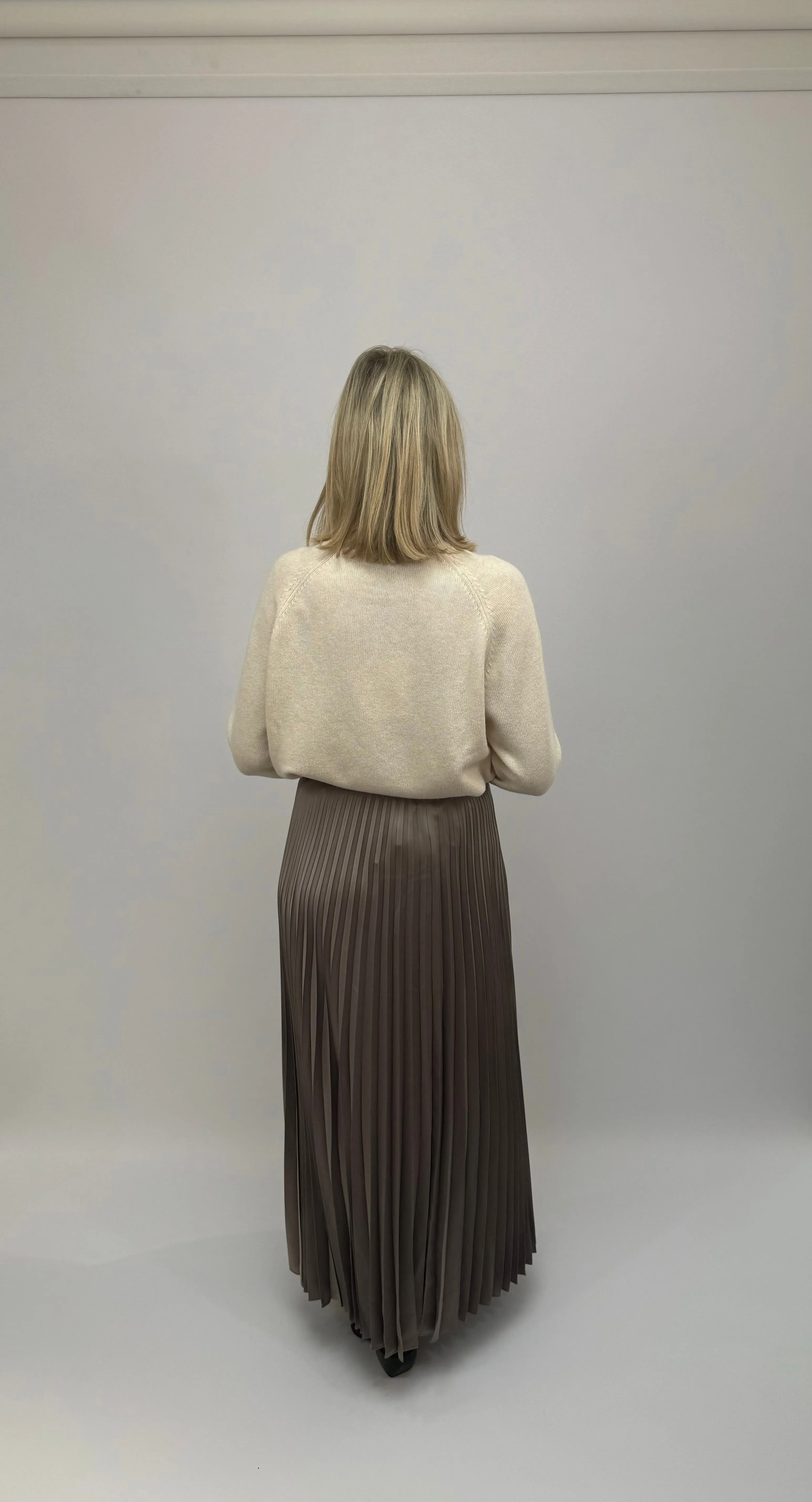 MARELLA Taupe Pleated Skirt