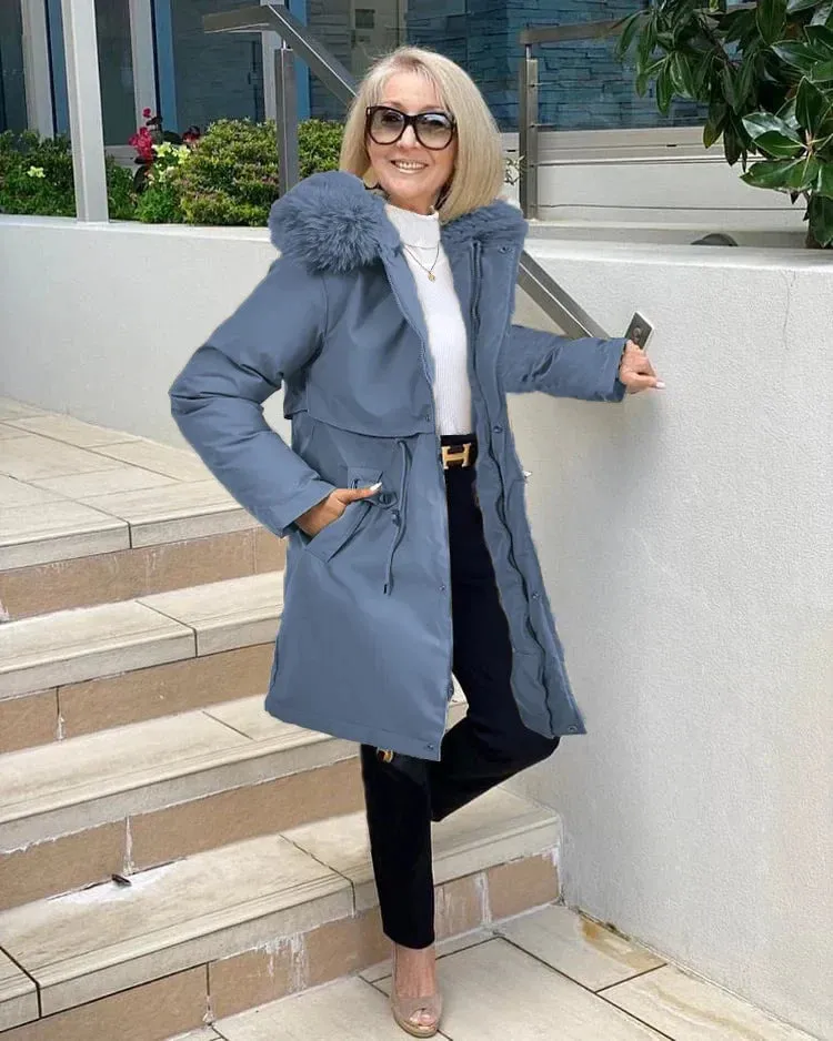Margiela Maris parka | Waterdichte lange winterjas met bontkraag voor dames