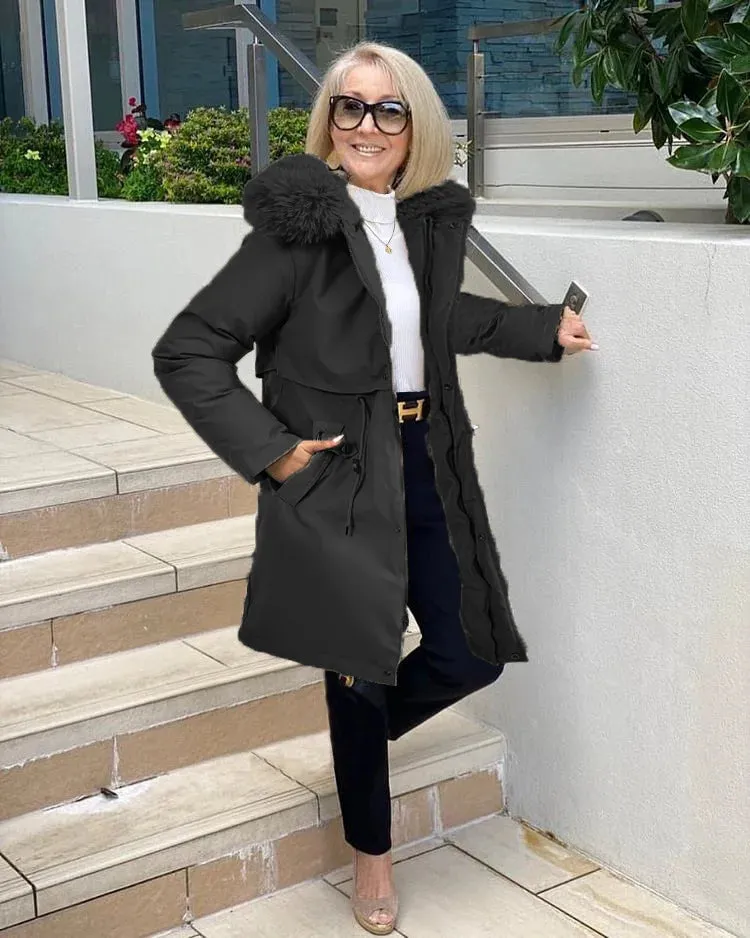 Margiela Maris parka | Waterdichte lange winterjas met bontkraag voor dames