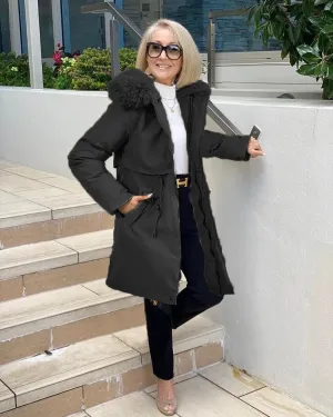 Margiela Maris parka | Waterdichte lange winterjas met bontkraag voor dames