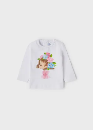 Mayoral 1035 093 - White Long Sleeve T-Shirt