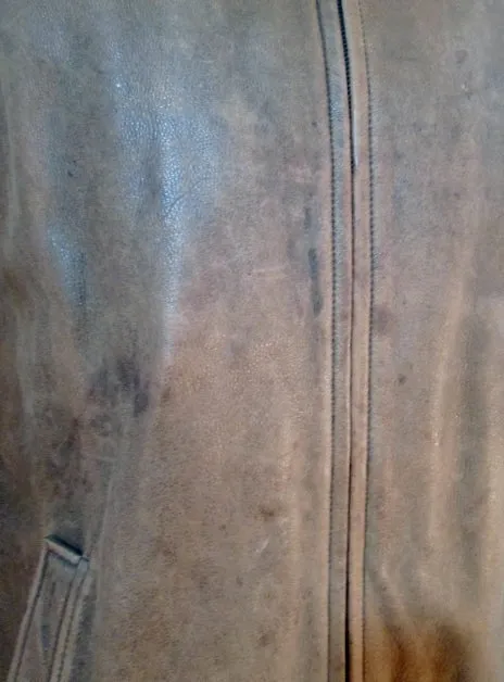 MENS DONAR MENSWEAR Leather FLIGHT Moto Jacket Coat L BROWN Aviator Biker Rider