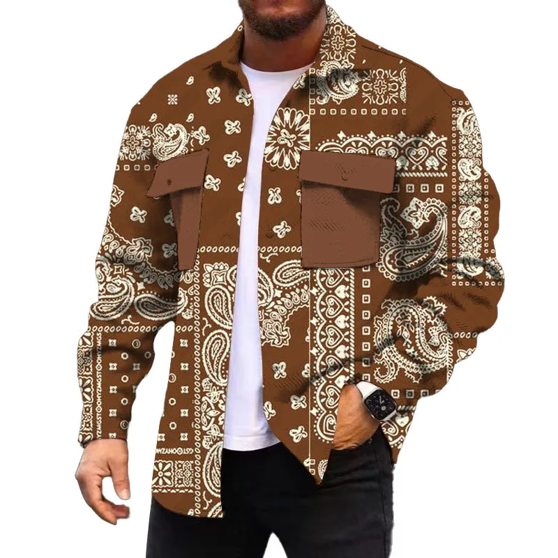 MEN'S FASHIONABLE CASUAL CORDUROY JACKET 24595617YM
