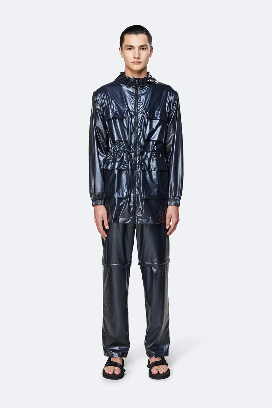 Rains - UltraLight Zip Off Parka - Shadow Black
