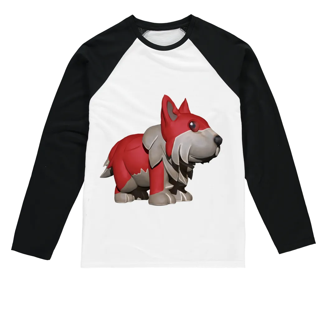 Red Dog Sublimation Baseball Long Sleeve T-Shirt