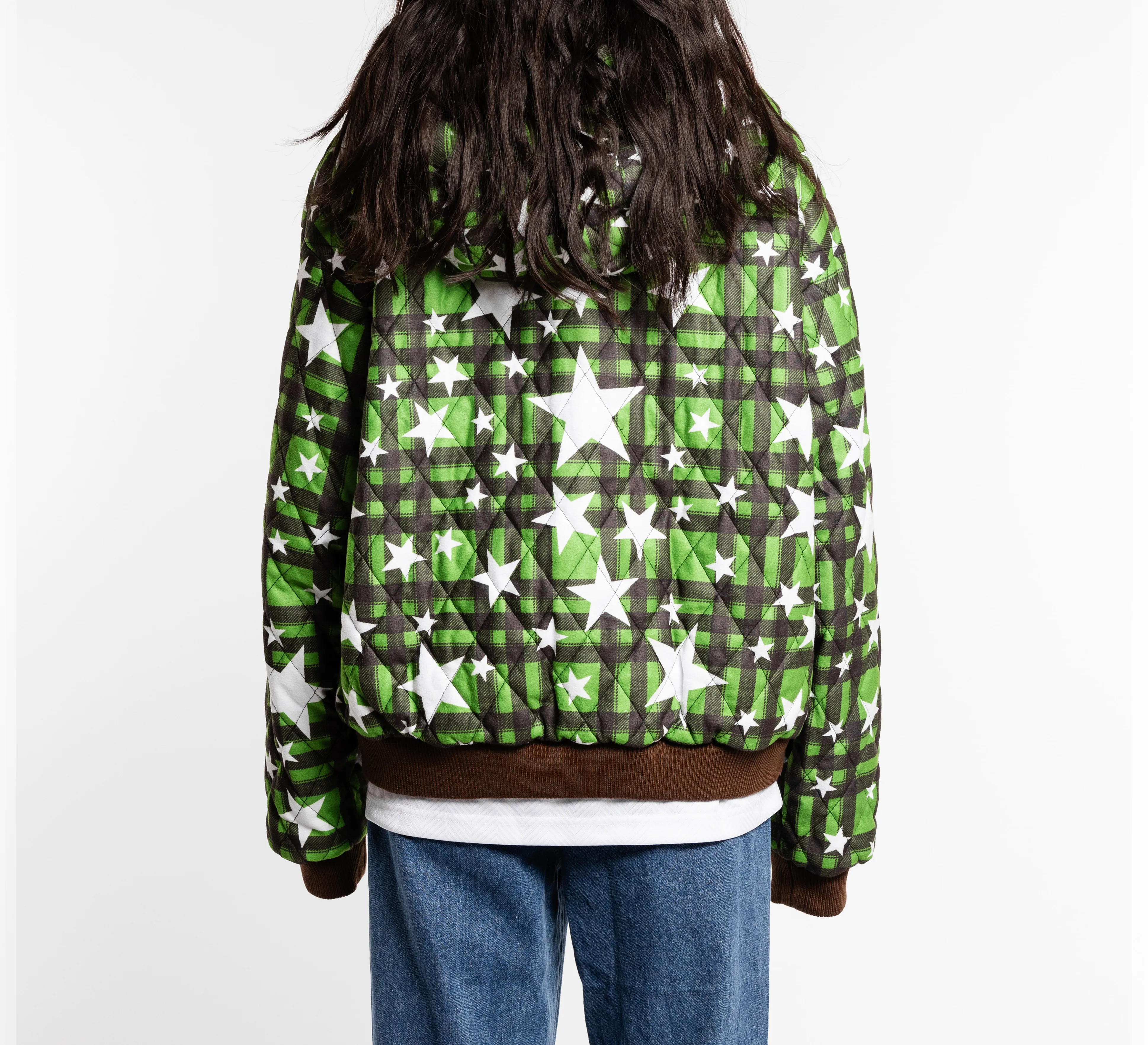 Reversible Nylon Check Parka