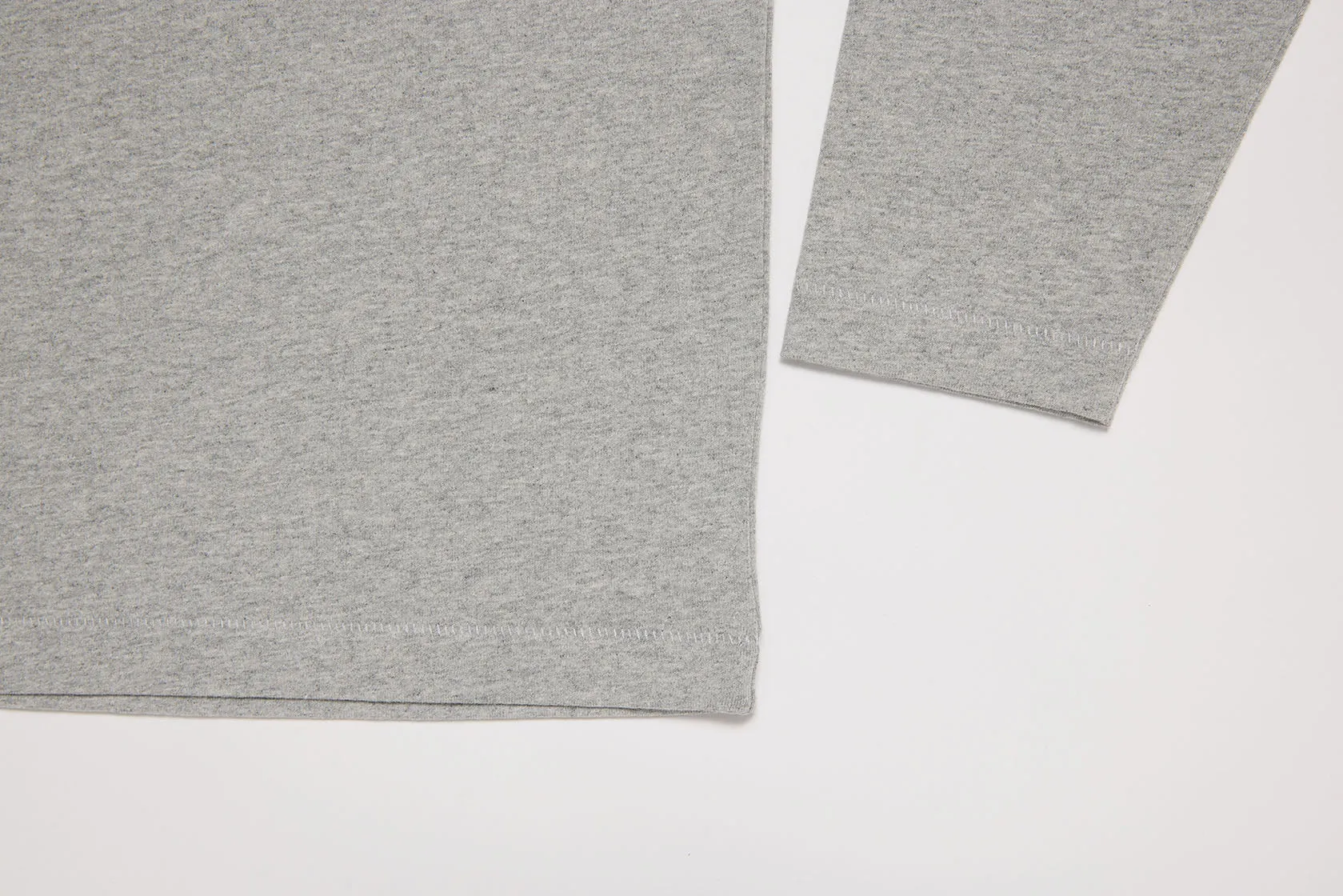 Rubber Fetish Mock Neck Long Sleeve Tee (Heather Gray)