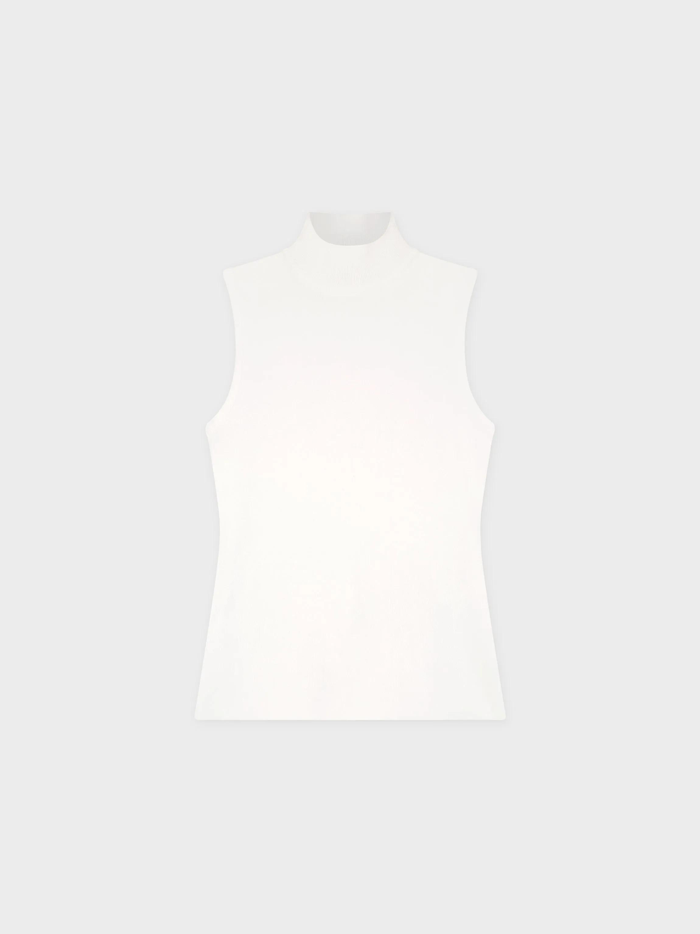 SLEEVELESS MOCK TURTLENECK-CREAM