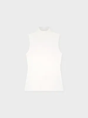SLEEVELESS MOCK TURTLENECK-CREAM