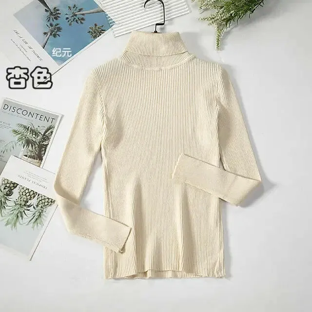 Soft Ribbed Turtleneck Sweater