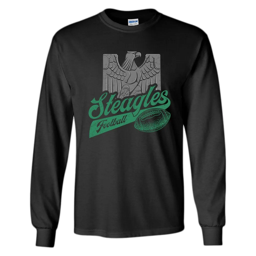 Steagles Retro Long Sleeve T-Shirt | Phil-Pitt Steagles Black Longsleeve Tee Shirt
