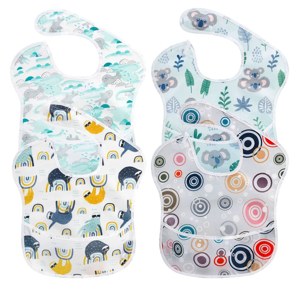 Unisex Waterproof Stain and Odor Resistant Feeding Baby Bibs
