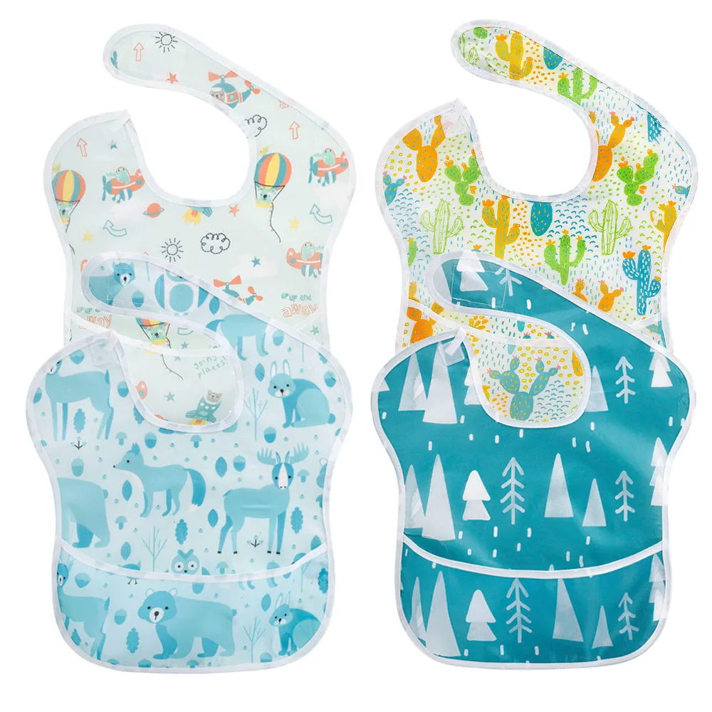 Unisex Waterproof Stain and Odor Resistant Feeding Baby Bibs