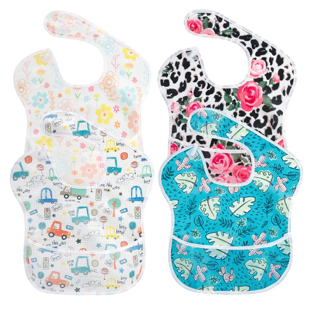 Unisex Waterproof Stain and Odor Resistant Feeding Baby Bibs