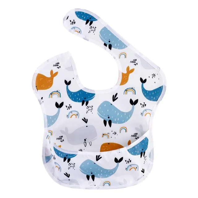 Unisex Waterproof Stain and Odor Resistant Feeding Baby Bibs