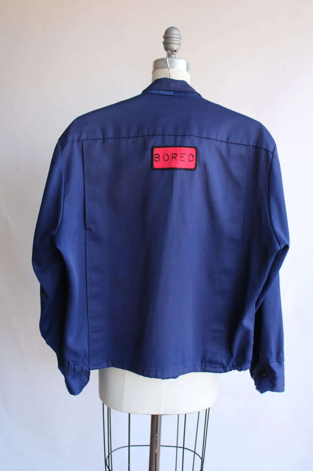 Vintage 1970s 1980s Mens Boss Uniform Co. Navy Blue Work Jacket