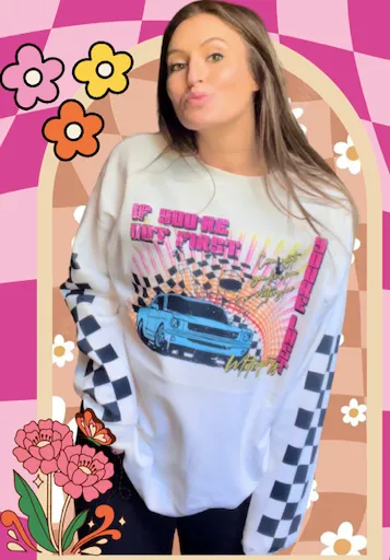 Vintage Inspired Racing Long Sleeve T-Shirt