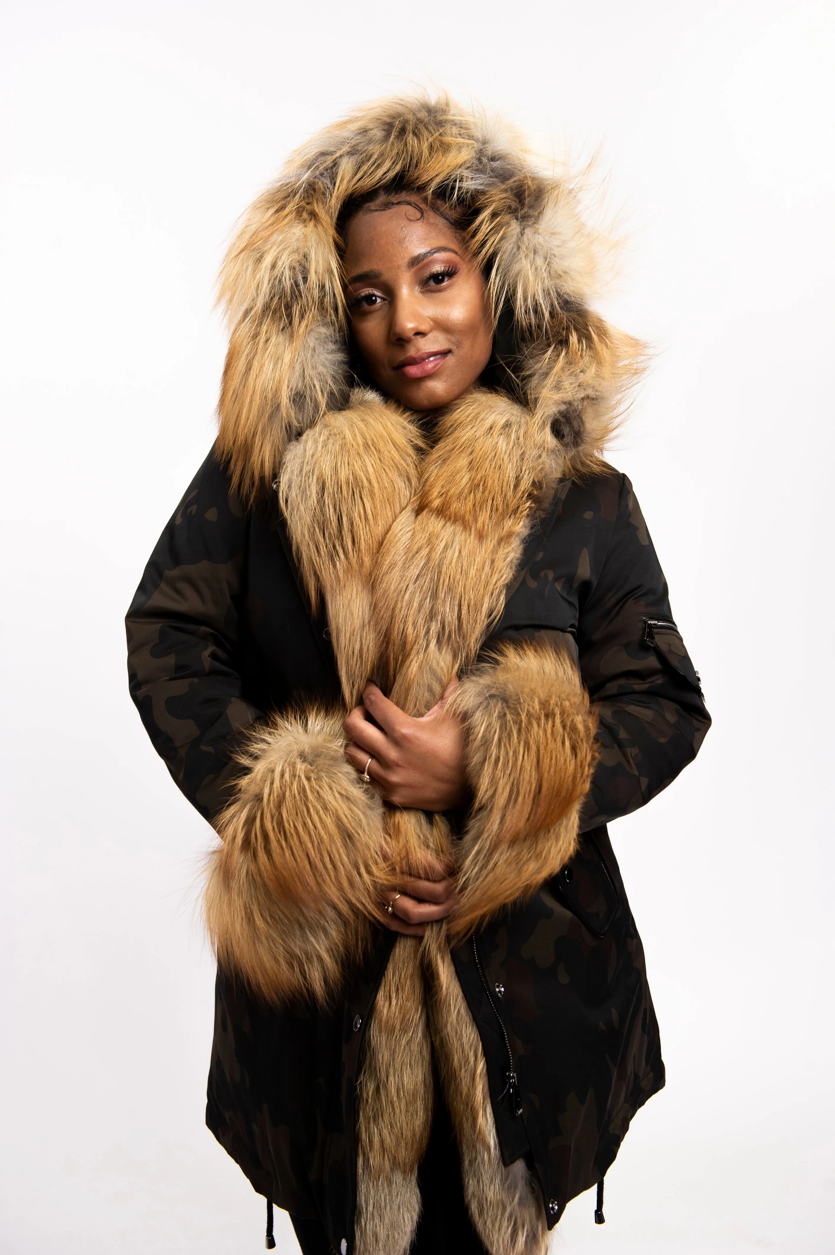 Women's Tiffany Fox Parka Jacket [Camo]