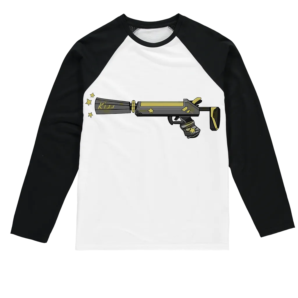 Yellow Weapon Sublimation Baseball Long Sleeve T-Shirt
